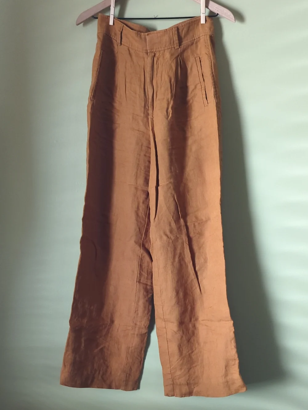 Everlane Wide-Leg Linen Pants in Mustard